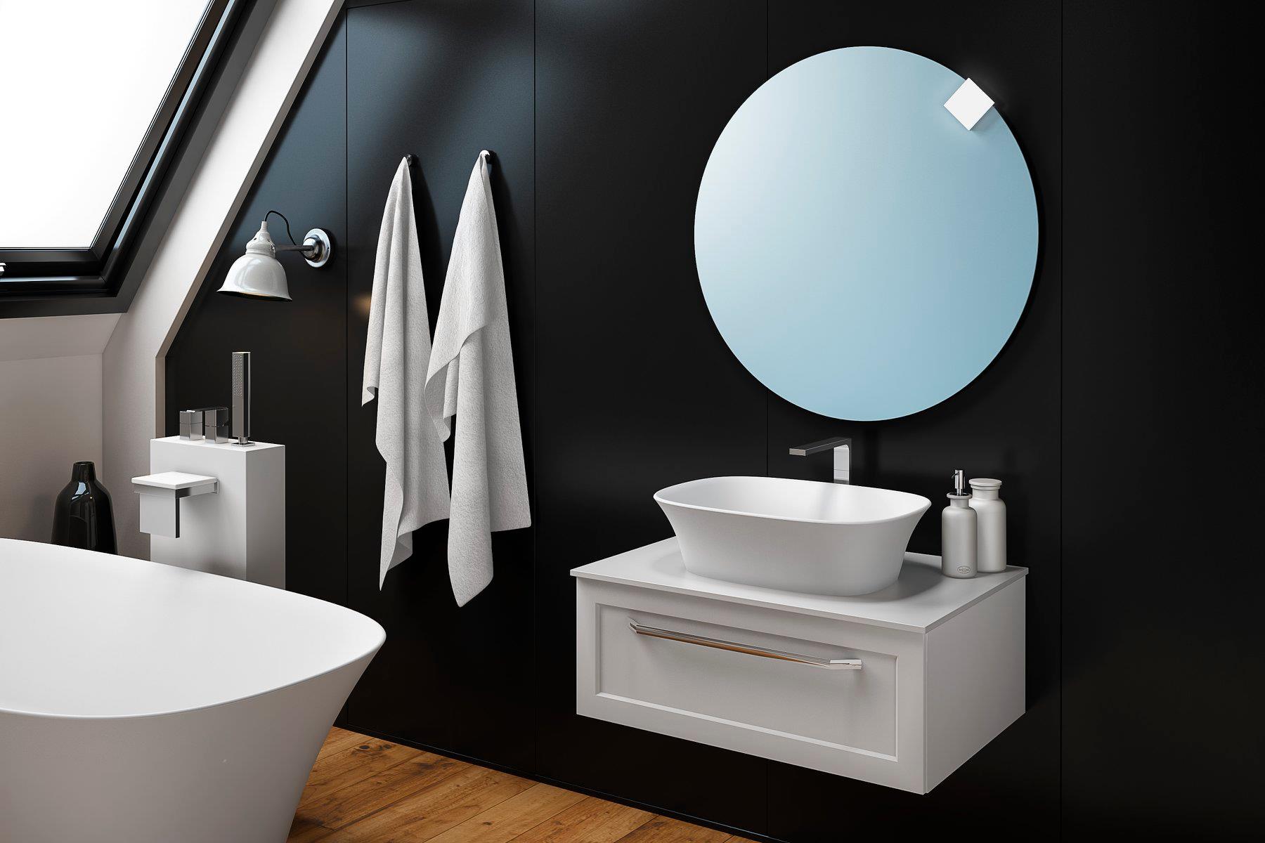 Зеркало для ванной круглое c LED подсветкой OG 80 см