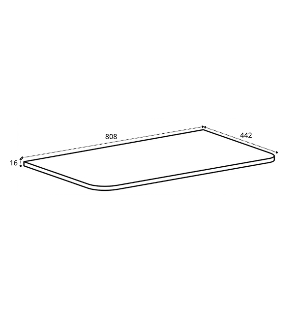 Столешница для тумбы Rodan LINEA 80,8х44,2 см, белая матовая