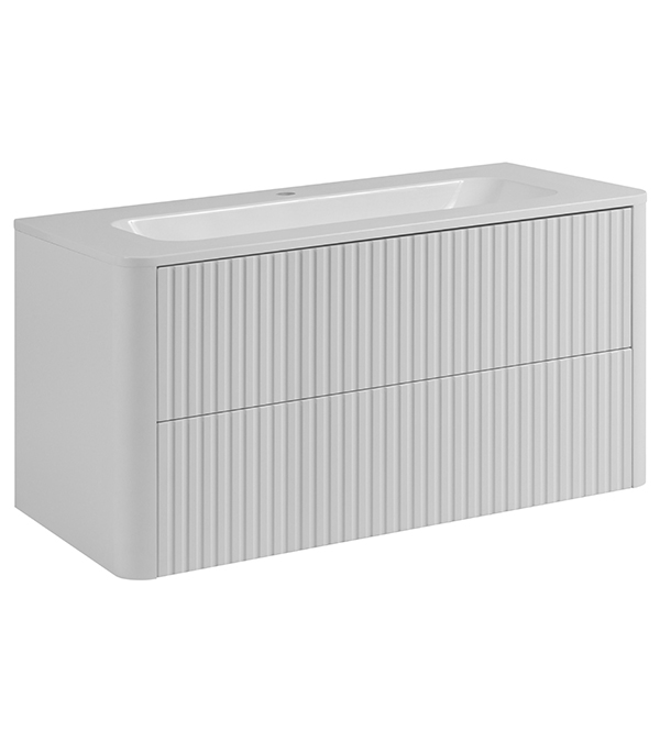 Dulap suspendat pentru baie Rodan LINEA 1003×437 mm, alb mat