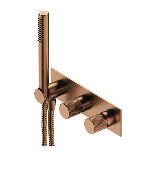 Душевая система скрытого монтажа Contour, брашированная медь