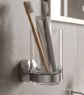 Pahar cu suport Collection Reva, sticla de cristal / crom