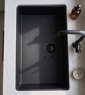 Chiuvetă pentru bucătărie Rodi AMBAR 70, 700x400 mm, negru mat