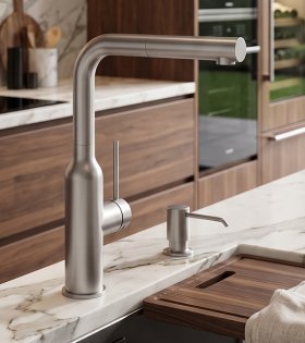 Смеситель для кухни Quadron ANGELINA Q-LINE, нержавеющая сталь