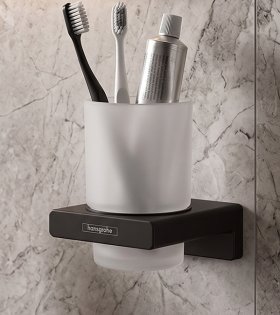 Стакан для зубных щеток Hansgrohe AddStoris, черный матовый