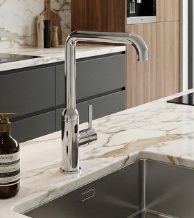 Baterie pentru bucătărie înaltă HANSAVANTIS Hybrid, crom