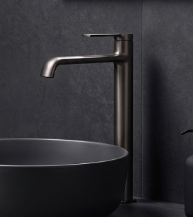 Смеситель для раковины Clever Velvet, 230 мм, графит