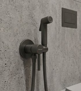 Гигиенический душ скрытого монтажа Clever Shattaf Toubkal, графит