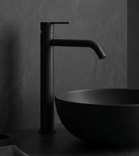Baterie pentru lavoar înalt Clever Nexus, 210 mm, negru mat