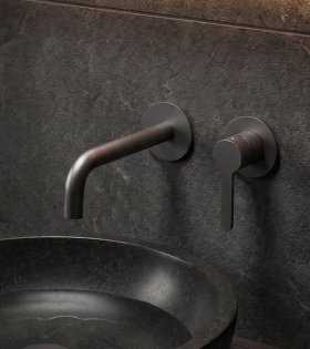 Смеситель для раковины из стены Clever Nexus, графит