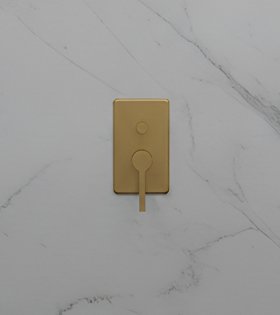 Baterie de duș/baie încorporată Clever Velvet I, aur periat