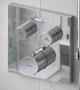 Термостат скрытого монтажа Clever URBAN PRESS2, хром