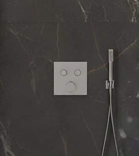 Baterie cadă-duș ascuns cu termostat Clever PRESS2, grafit