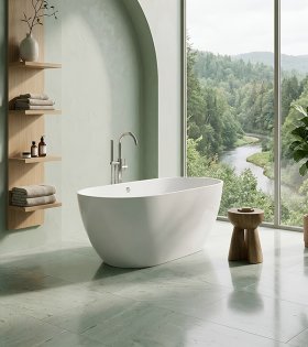 Отдельностоящая ванна Marmite 160x74см, белая глянцевая