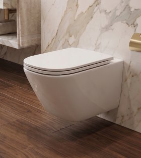 Подвесной унитаз Roca Gap Rimless с тонкой крышкой Soft Close