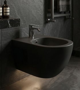 Bideu suspendat ArtCeram FILE 2.0, negru mat