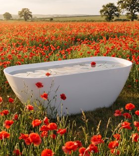 Cada de baie freestanding din piatra artificiala Laufen Lua 170x75cm