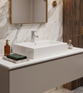 Раковина на столешницу LIVING CITY, 60×46 cм, белый