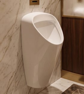 Pisoar Laufen CAPRINO PLUS, admisie din spate, Rimless, alb