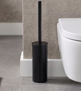 Perie pentru WC freestanding Modern Project, negru mat