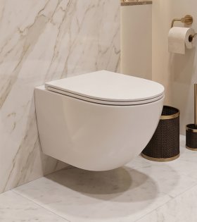 Vas WC suspendat  Ottawa Comfort  54x37cm, cu capac, alb mat