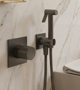 Гигиенический душ скрытого монтажа Contour, антрацит