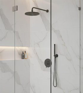Душевая система со смесителем Omnires Y,  grafit