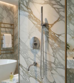 Душевая система скрытого монтажа с изливом Omnires Y, никель