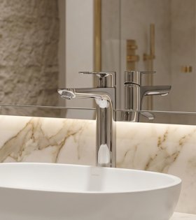 Baterie pentru lavoar înaltă Hansa Basic, сrom