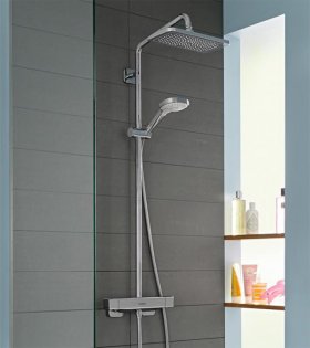 Sistema de duș cu termostat Hansgrohe Croma E Showerpipe 280 1jet