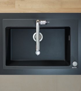Chiuveta pentru bucătărie Hansgrohe S510-F660, grafit negru