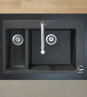 Chiuvetă pentru bucătărie Hansgrohe S51 S510-F635, grafit negru