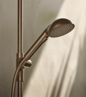 Смеситель для душа с гарнитуром PRISMA, brushed bronze