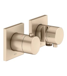Термостатический смеситель Keuco Edition 11, шлифованная бронза