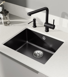 Кухонная мойка Blanco Subline 500-U Ceramic черный, 500x400 мм