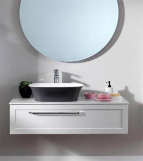Blanche dulap pentru baie cu lavoar alb-antracit 1100х530 mm