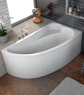 Cada de colt din acril Calando 160x90 mm, stinga