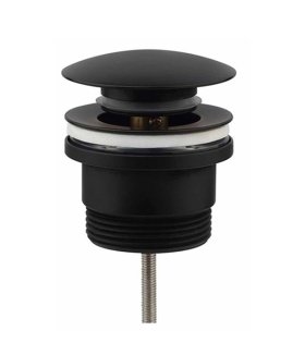 Донный клапан KLIK-KLAK 1 1/4", черный матовый