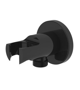 Шланговое подсоединение с держателем для лейки, черный матовый