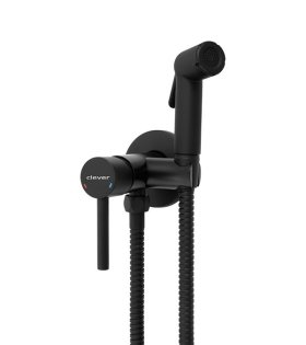 Гигиенический душ скрытого монтажа Clever Shattaf, черный матовый