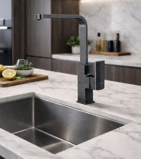Baterie pentru bucătărie Clever Alpina Square, grafit