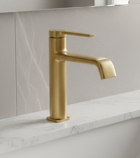 Baterie pentru lavoar Clever Velvet 105, aur periat