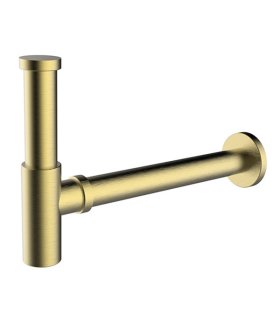 Декоративный сифон для раковины Elegance, шлифованное золото