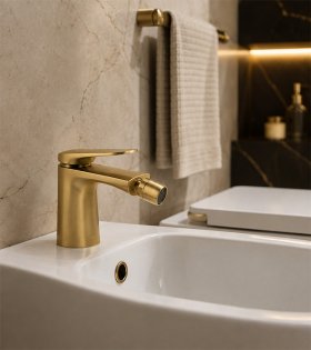 Baterie pentru bideu Clever Velvet III, aur periat