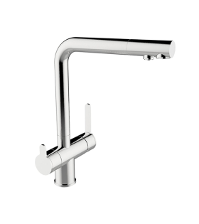 Baterie pentru bucătărie Nexus, cu conectare la filtru, crom