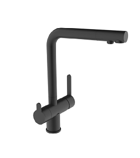 Baterie pentru bucătărie Nexus, cu conectare la filtru, negru mat