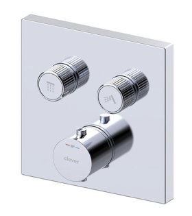 Baterie cadă-duș ascuns cu termostat Clever PRESS2, crom