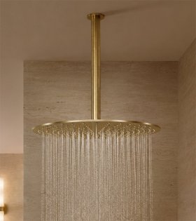Верхний душ Clever Slim Inox Air Ø300 мм, шлифованное золото