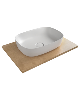 Раковина накладная из искусственного камня KERROCK® Kolpa Lux 50x36см