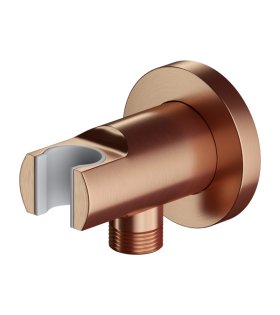 Cot de perete cu suport pentru pară de duș, cupru periată