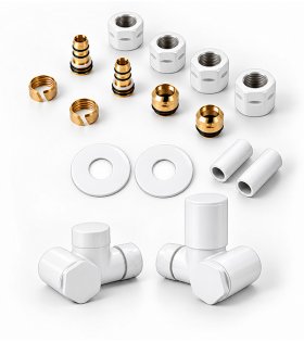 Комплект вентилей INTEGRA d15x1/2, PEX/CU, белый